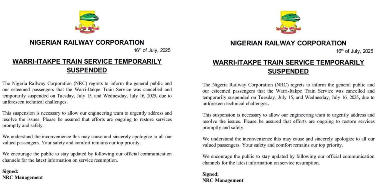 Warri-Itakpe Train service